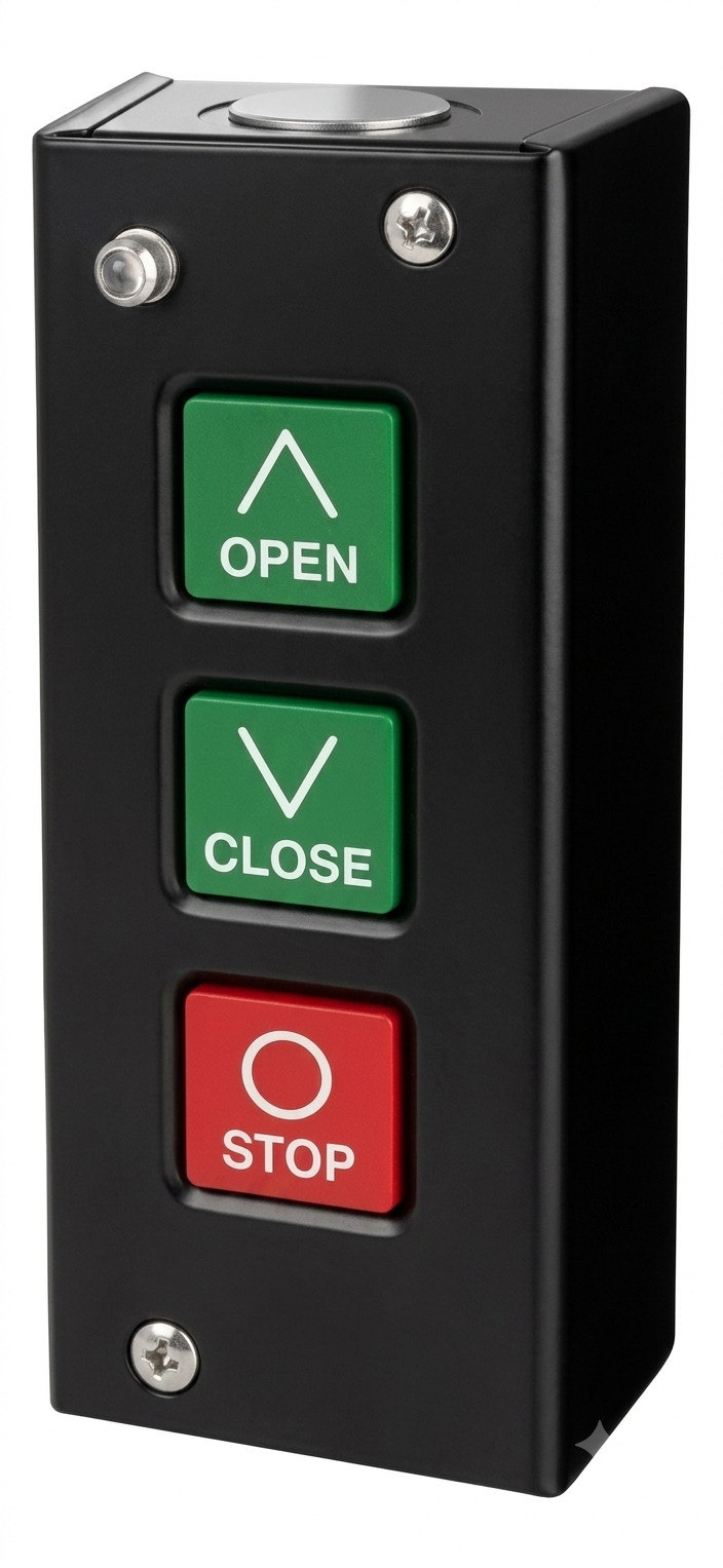 Botonera 3 pasos incluida con equipo industrial LiftMaster